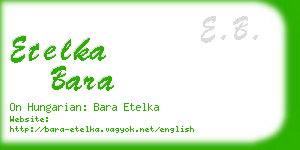 etelka bara business card